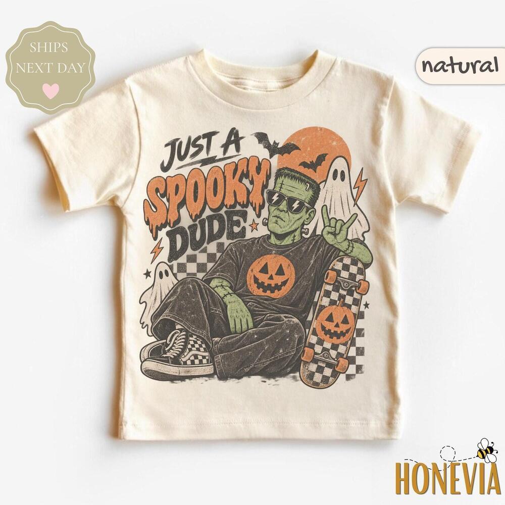 Retro Frank Halloween Shirt Spooky Dude Graphic Tee Monster Shirt
